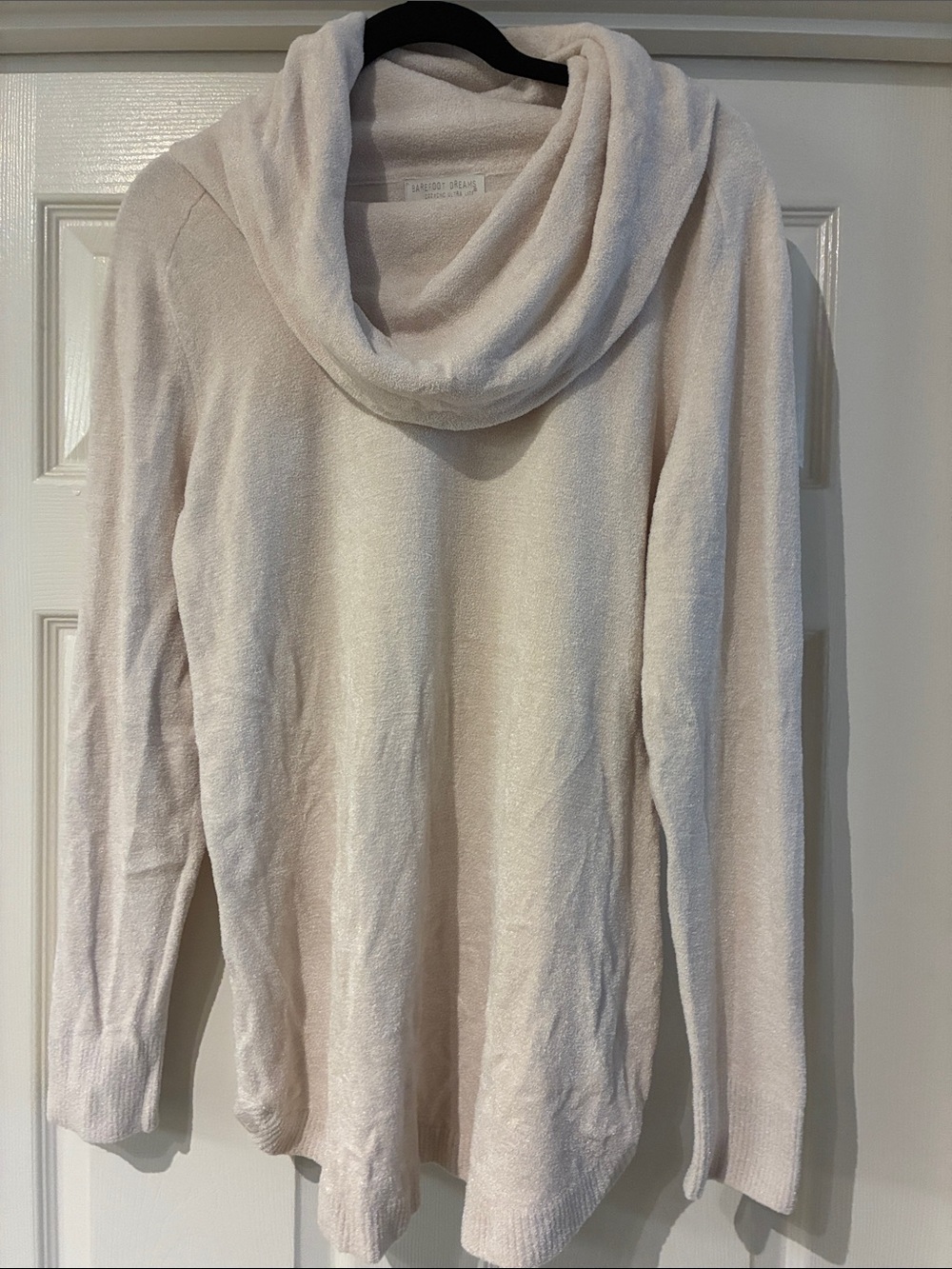 Barefoot Dreams Cozy Cowl Neck Sweater in Soft Cream